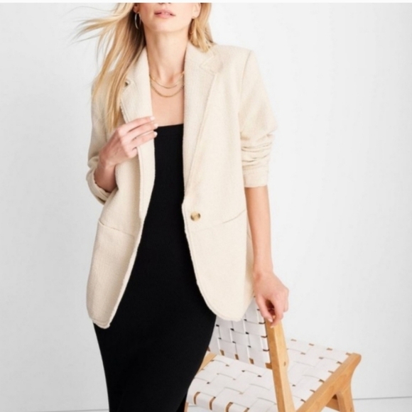 NWT Future Collective X Jenny K. Lopez Tweed Blazer Jacket in Ivory Size 3X ✨ - Picture 5 of 13